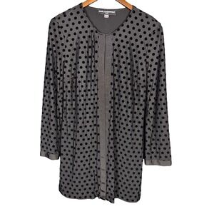 Karl Lagerfeld Paris Black Velvet Polka Dot Jacket Medium Office Holiday Party
